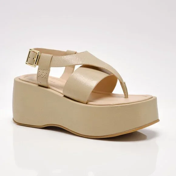 🎉LAST CHANCE🎉 FREE PEOPLE Holt Flatform Sandals / Silt - Picture 7 of 14